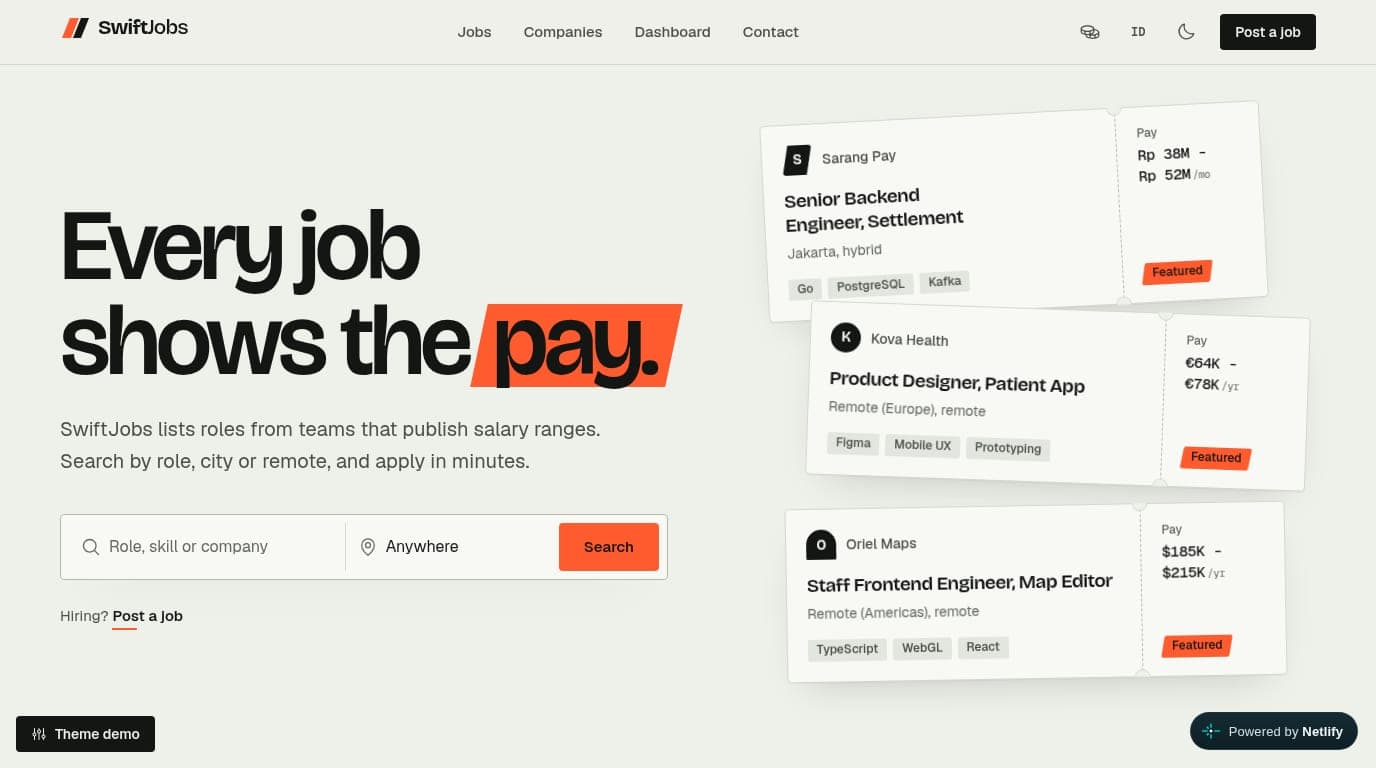 SwiftJobs screenshot